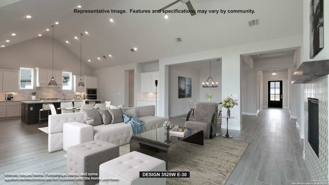 Furnished interior view inside a new home in Johnson Ranch 70', Bulverde (Image 7). Furnished interior view inside a new home in Johnson Ranch 70', Bulverde (Image 7).