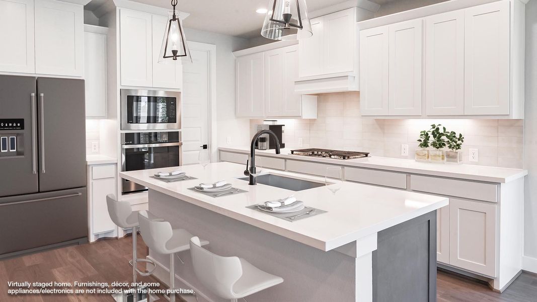 Furnished interior view inside a new home in 6 Creeks 50', Kyle (Image 4).