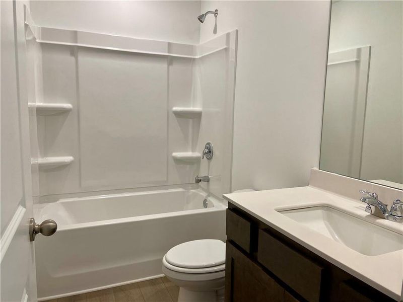 Furnished interior view inside a new home in Eastlyn Crossing, Flowery Branch (Image 9). Furnished interior view inside a new home in Eastlyn Crossing, Flowery Branch (Image 9).