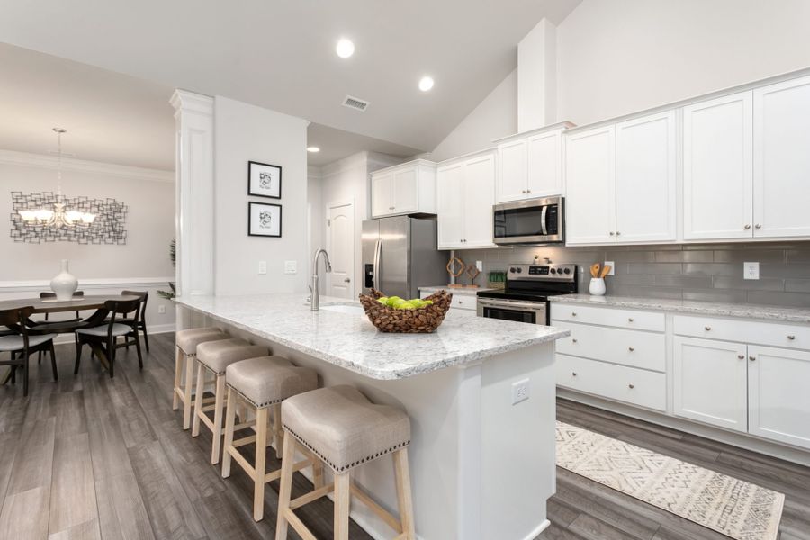 Representative furnished interior of a home built from the Essex by Keystone Homes NC in Weybridge, Burlington (Image 20).