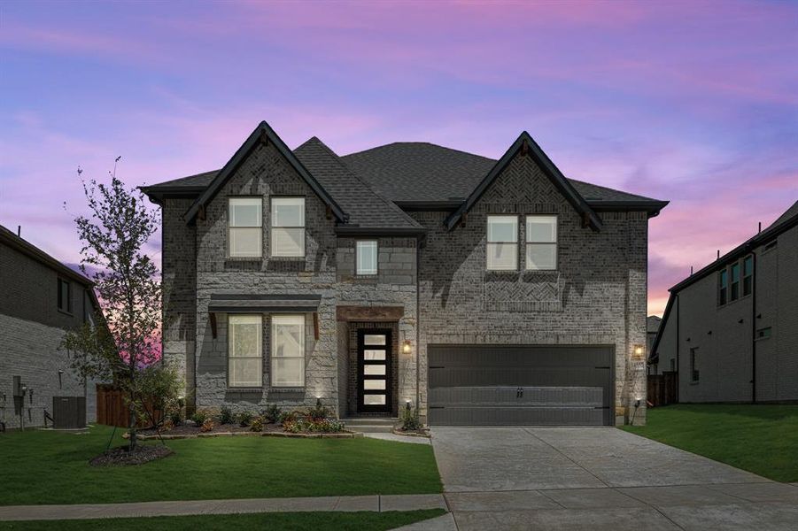 Front exterior of a new home in Creekview Meadows, Pilot Point, TX, highlighting curb appeal (Image 2). Front exterior of a new home in Creekview Meadows, Pilot Point, TX, highlighting curb appeal (Image 2).