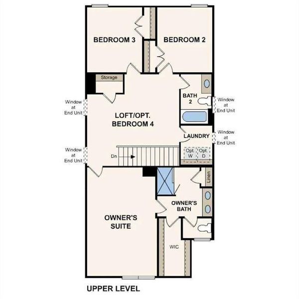 2D floor plan layout of this home in Sherwood Square, Flowery Branch, GA (Image 3).