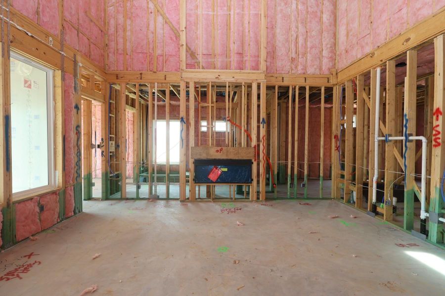 In-progress construction of a new home in Woodson’s Reserve, Spring, TX (Image 8).