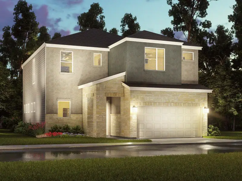 Front exterior of a new home in , Houston, TX, highlighting curb appeal (Image 1).
