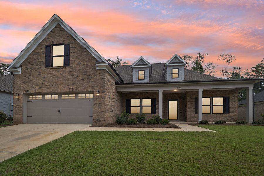 Representative exterior photo of a completed home built from the Ariel II by Great Southern Homes in Collins Cove, Chapin, SC (Image 35).