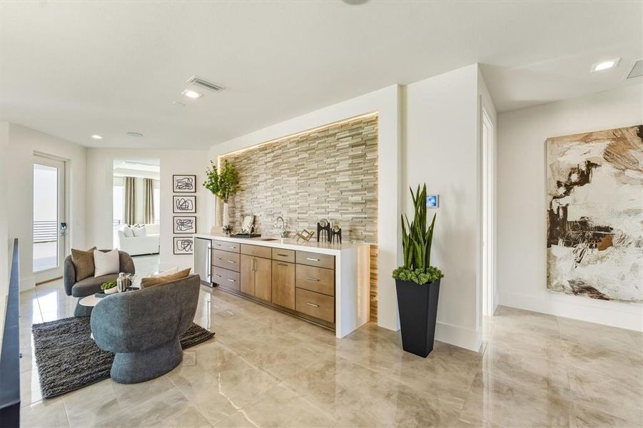 Furnished interior view inside a new home in Legends Bay, Bradenton (Image 62).
