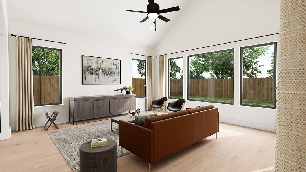 Representative furnished interior of a home built from the Zenith by Tri Pointe Homes in Noven, Leander (Image 17). Representative furnished interior of a home built from the Zenith by Tri Pointe Homes in Noven, Leander (Image 17).