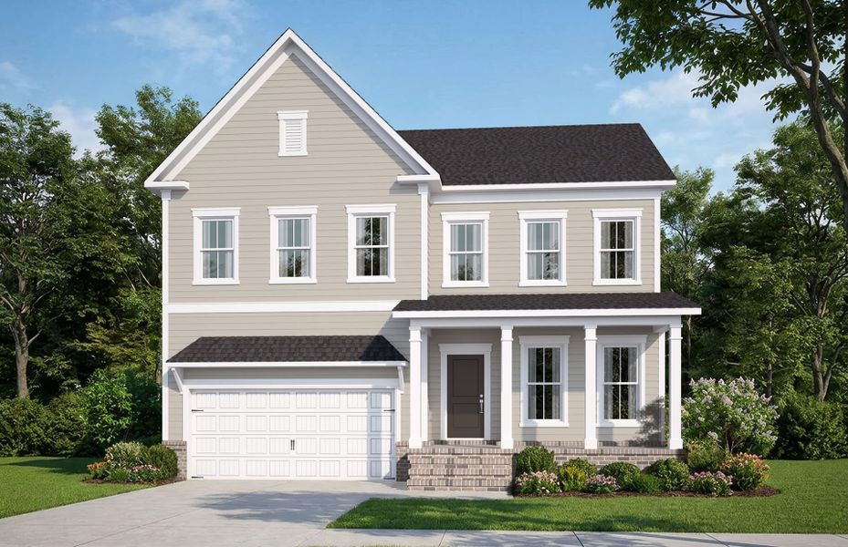 Representative exterior photo of a completed home built from the Stonebrook by Pulte Homes in Everbrook, Angier, NC (Image 24).