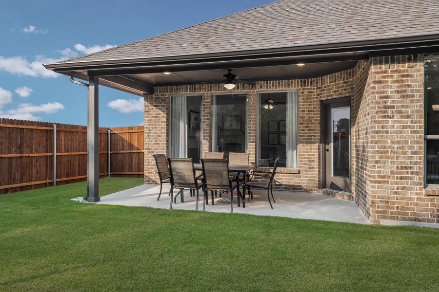 Patio | Concept 2464 at Villages of Walnut Grove in Midlothian, TX by Landsea Homes