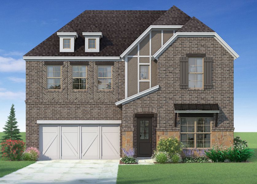 Representative exterior photo of a completed home built from the Martinique by Mattamy Homes in Bayside, Rowlett, TX (Image 2).