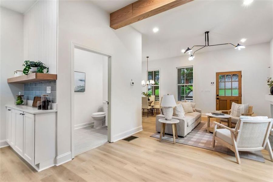 Furnished interior view inside a new home in , Atlanta (Image 28). Furnished interior view inside a new home in , Atlanta (Image 28).