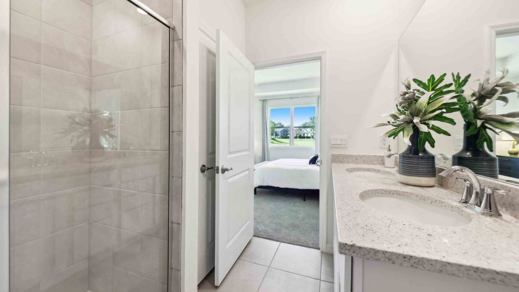 Representative furnished interior of a home built from the Siesta by D.R. Horton in Ocala Preserve, Ocala (Image 17).