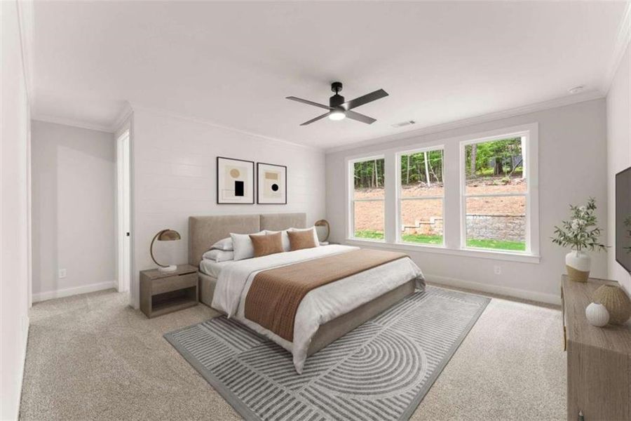 Furnished interior view inside a new home in , Clarkesville (Image 10).