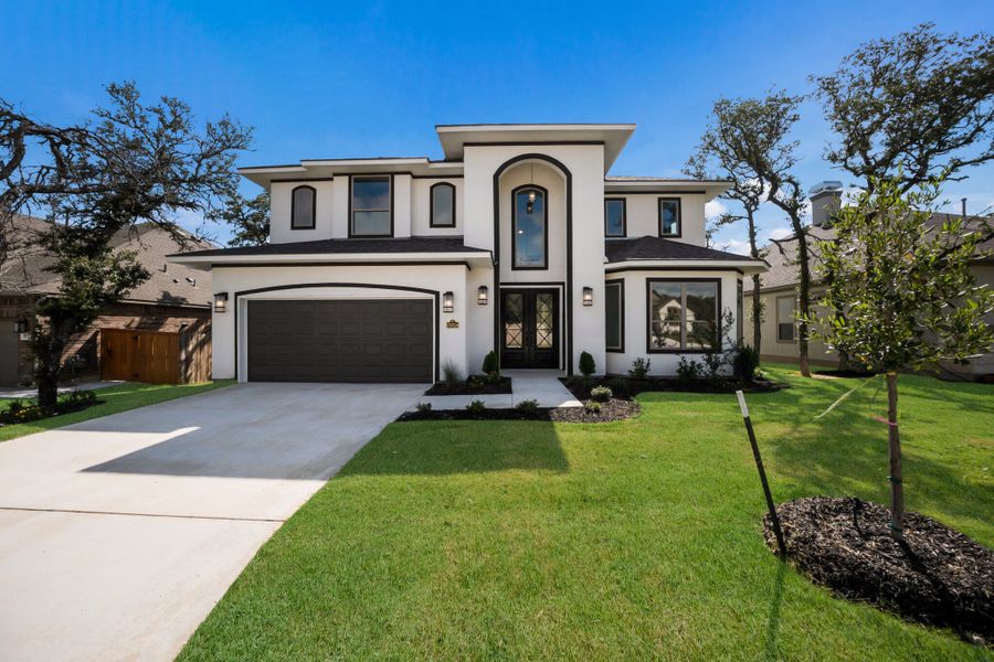 Representative exterior photo of a completed home built from the The Travis by Whitestone Custom Homes in Johnson Ranch, Bulverde, TX (Image 2).