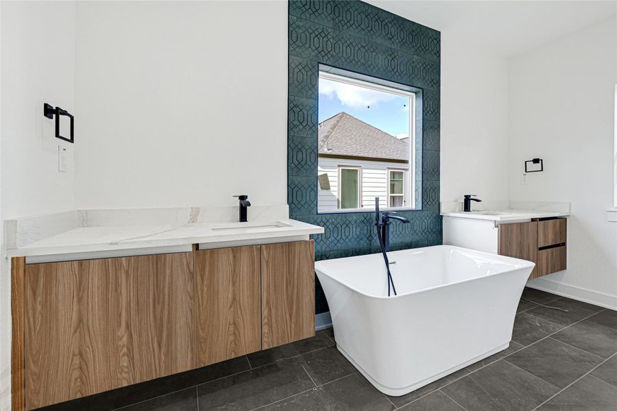 Floating Cabinets and soaking tub Floating Cabinets and soaking tub