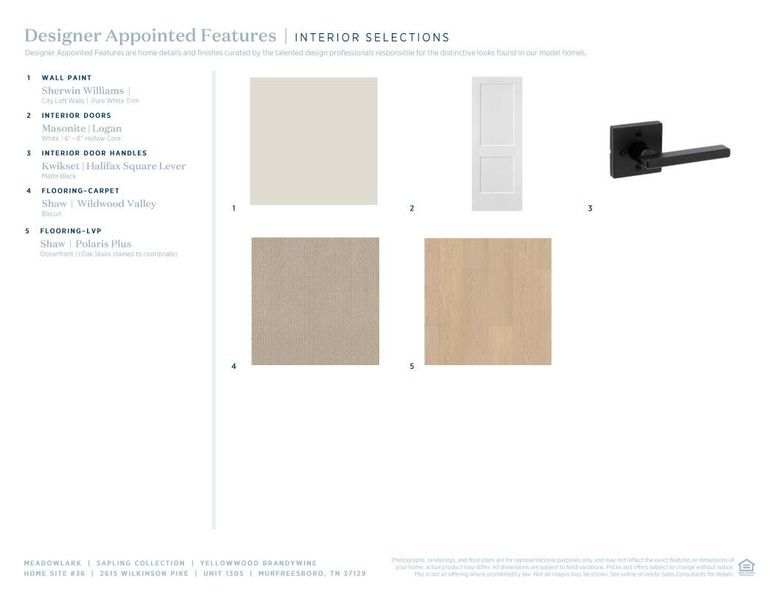 Sample of building materials used in homes in Meadowlark, Murfreesboro (Image 6). Sample of building materials used in homes in Meadowlark, Murfreesboro (Image 6).