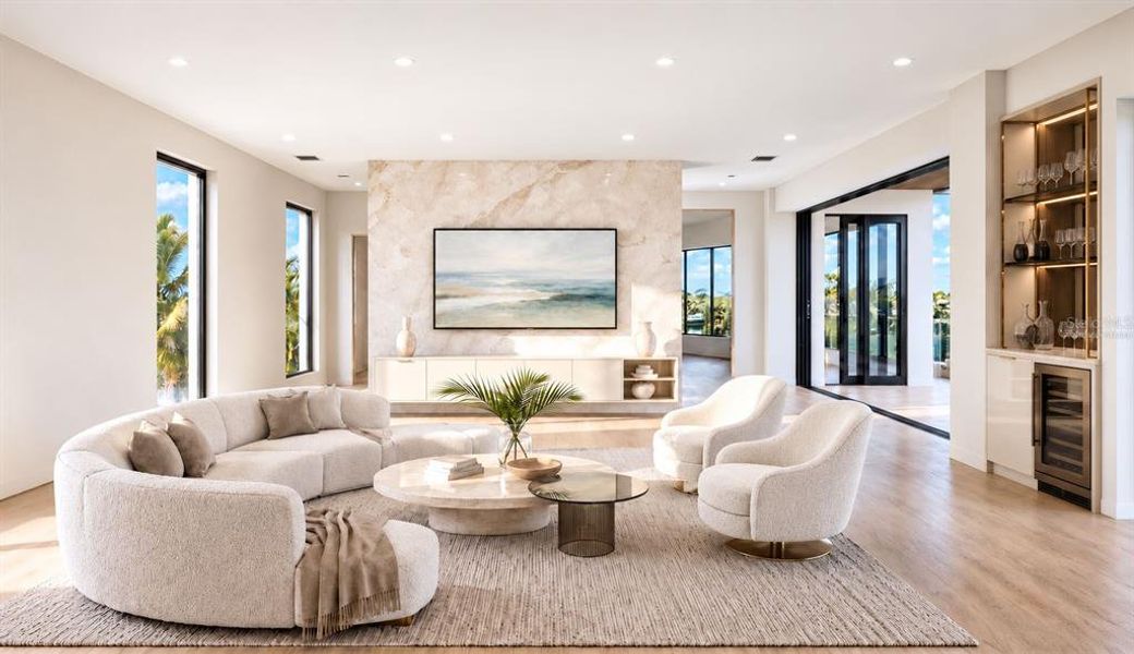 Furnished interior view inside a new home in , Sarasota (Image 13).