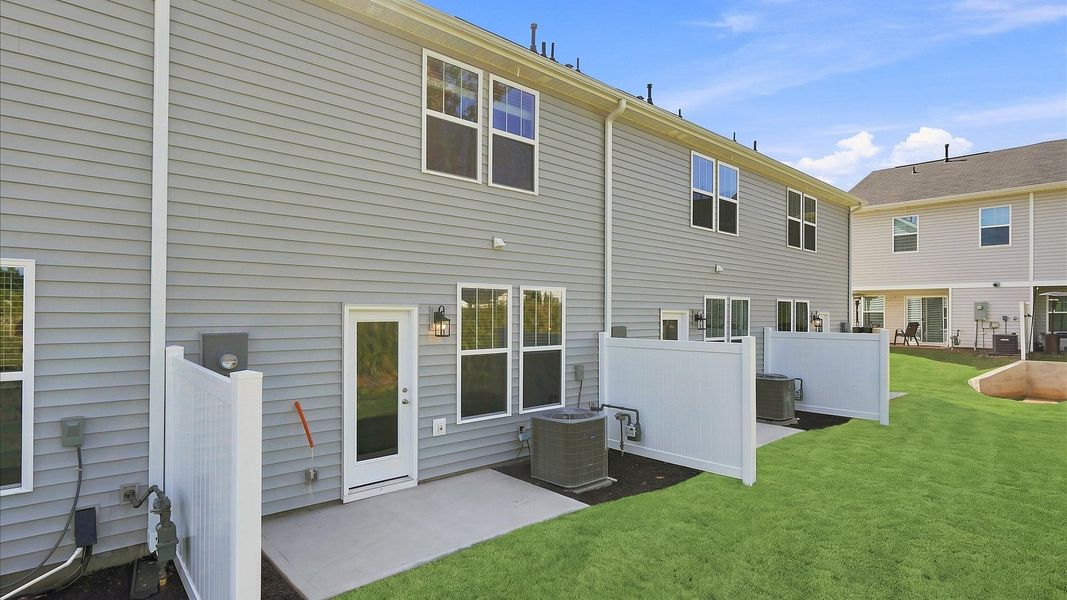 Vibrant rear outdoor space featuring a private patio and exceptional craftsmanship near Lake Hartwell Vibrant rear outdoor space featuring a private patio and exceptional craftsmanship near Lake Hartwell
