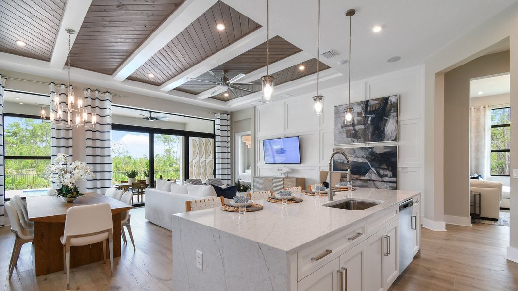 Island Kitchen into Main Living Area