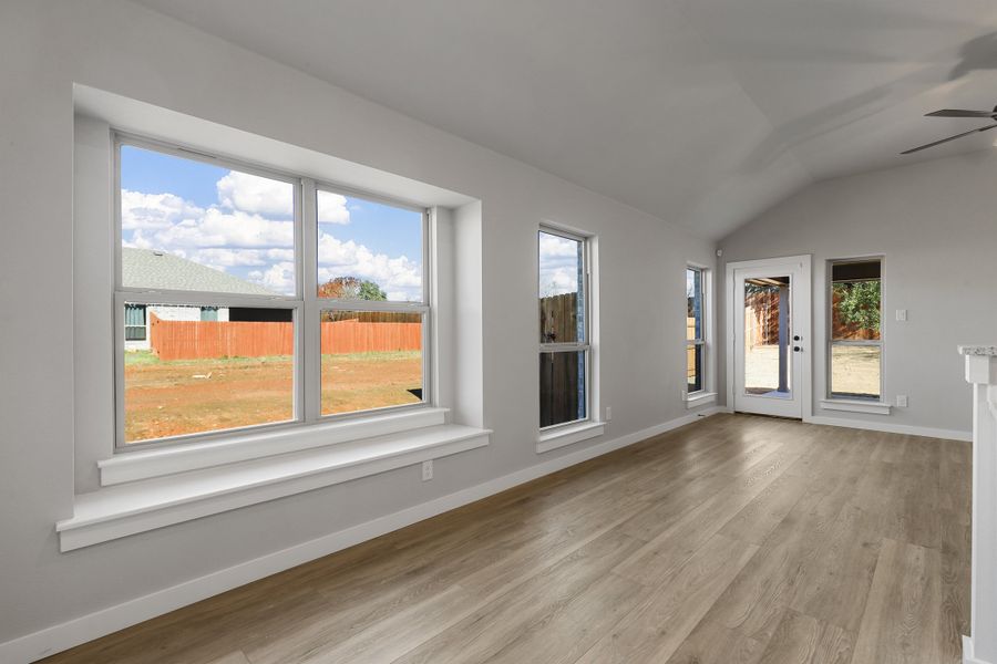 Representative unfurnished interior of a home built from the Sherwood by Cheldan Homes in Pitcock Addition, Graham (Image 45). Representative unfurnished interior of a home built from the Sherwood by Cheldan Homes in Pitcock Addition, Graham (Image 45).
