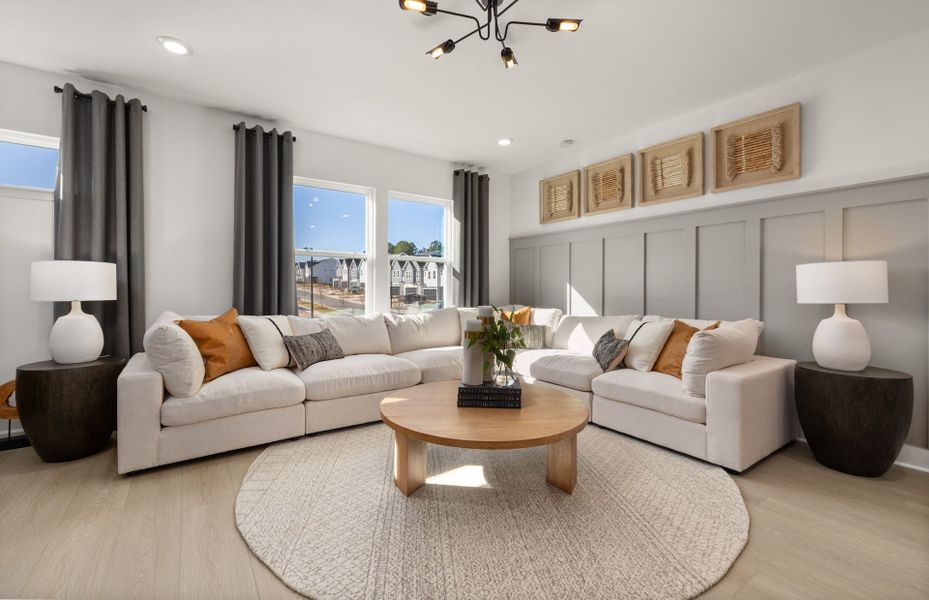 Representative furnished interior of a home built from the Crestwind by Pulte Homes in Mailman Post, Knightdale (Image 12).