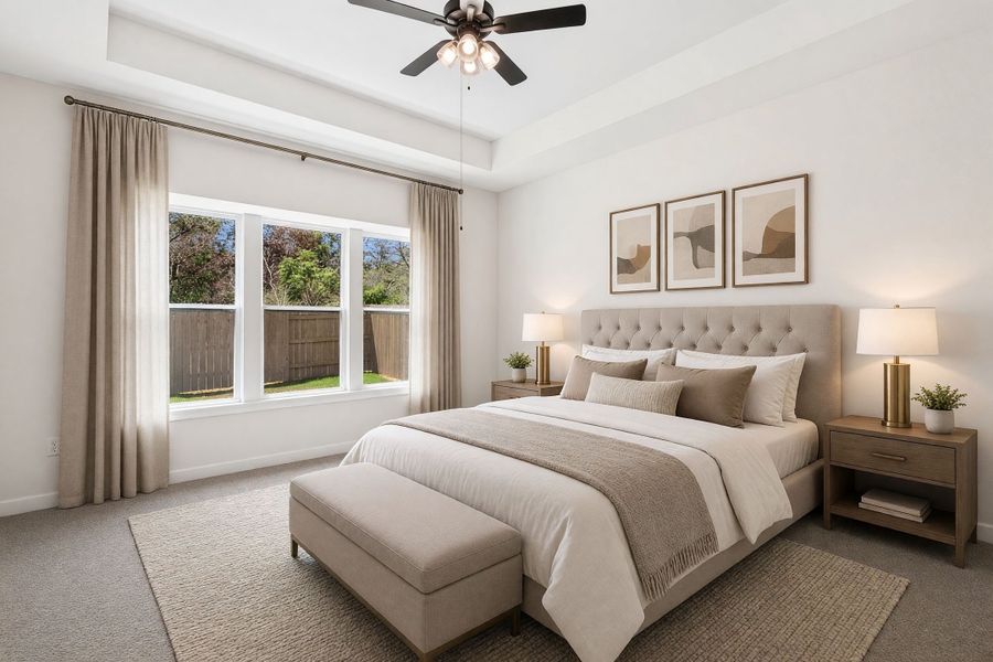 Furnished interior view inside a new home in The Colony, Bastrop (Image 8).