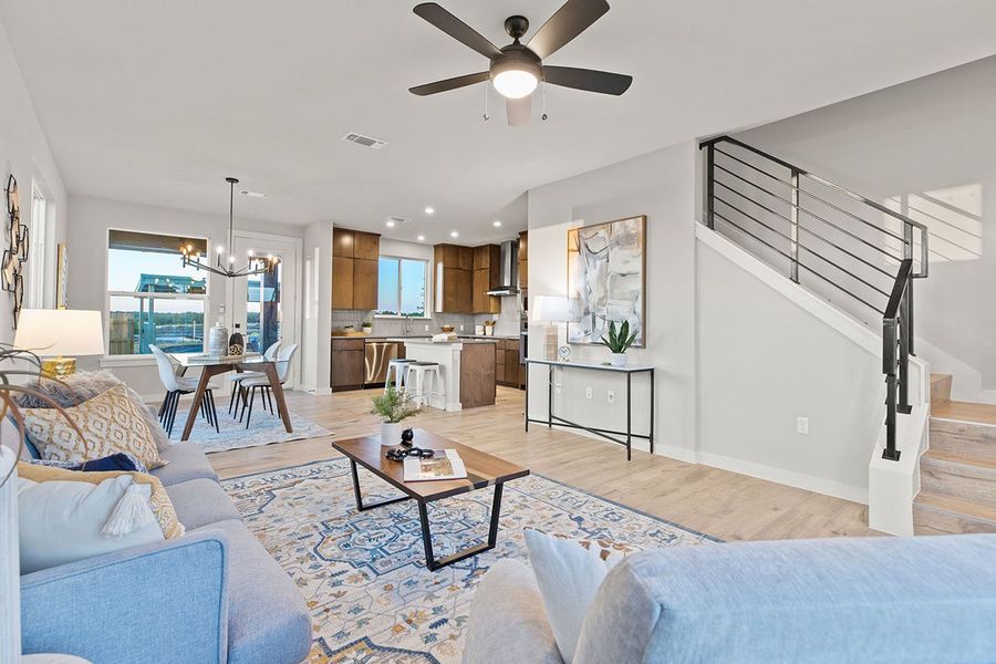 Furnished interior view inside a new home in Whisper Valley, Manor (Image 13). Furnished interior view inside a new home in Whisper Valley, Manor (Image 13).