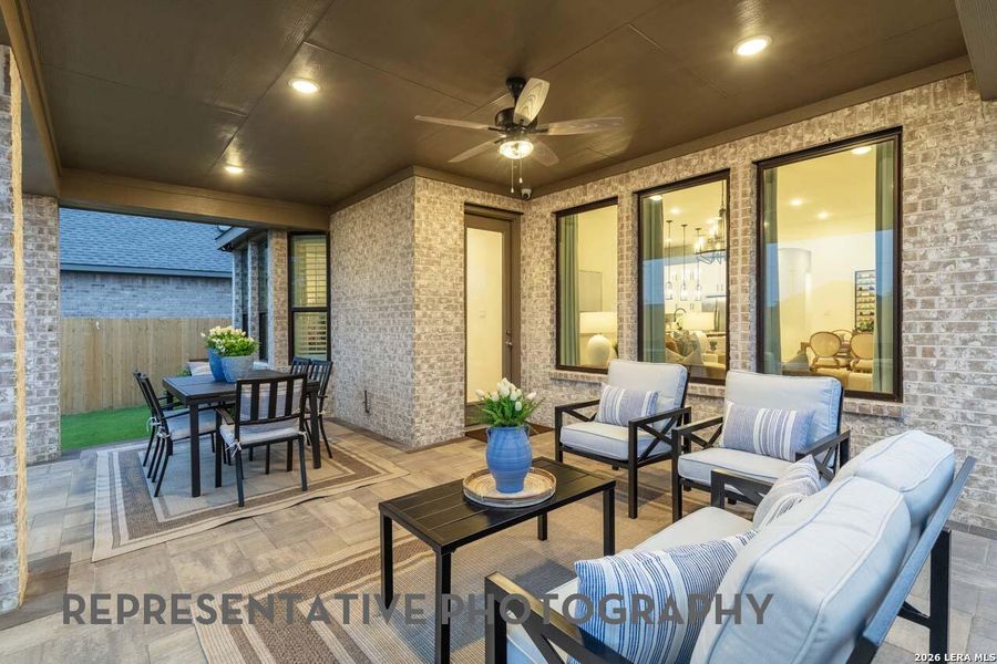 Exterior details and patio area of a home in Venado Crossing, Cibolo (Image 3). Exterior details and patio area of a home in Venado Crossing, Cibolo (Image 3).