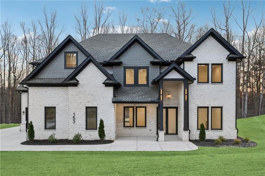 Front exterior of a new home in , Auburn, GA, highlighting curb appeal (Image 34).