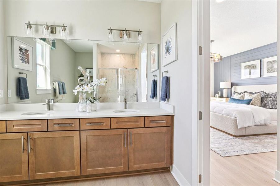 Furnished interior view inside a new home in , San Antonio (Image 37).
