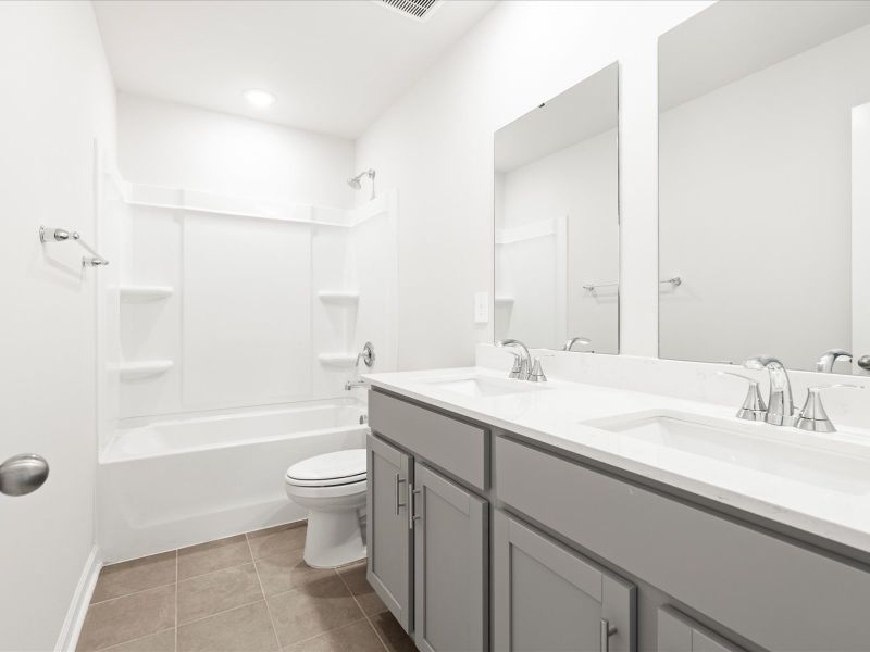 Furnished interior view inside a new home in The Farm at Wells Creek - Signature Collection, Gray Court (Image 6).