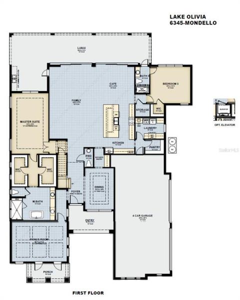 2D floor plan layout of this home in , Windermere, FL (Image 3).