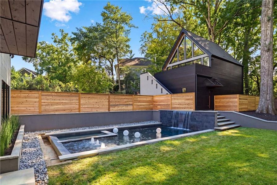 Exterior details and patio area of a home in , Atlanta (Image 49).