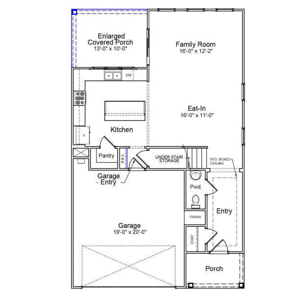 2D floor plan layout of this home in Pineland Preserve, Summerville, SC (Image 3).
