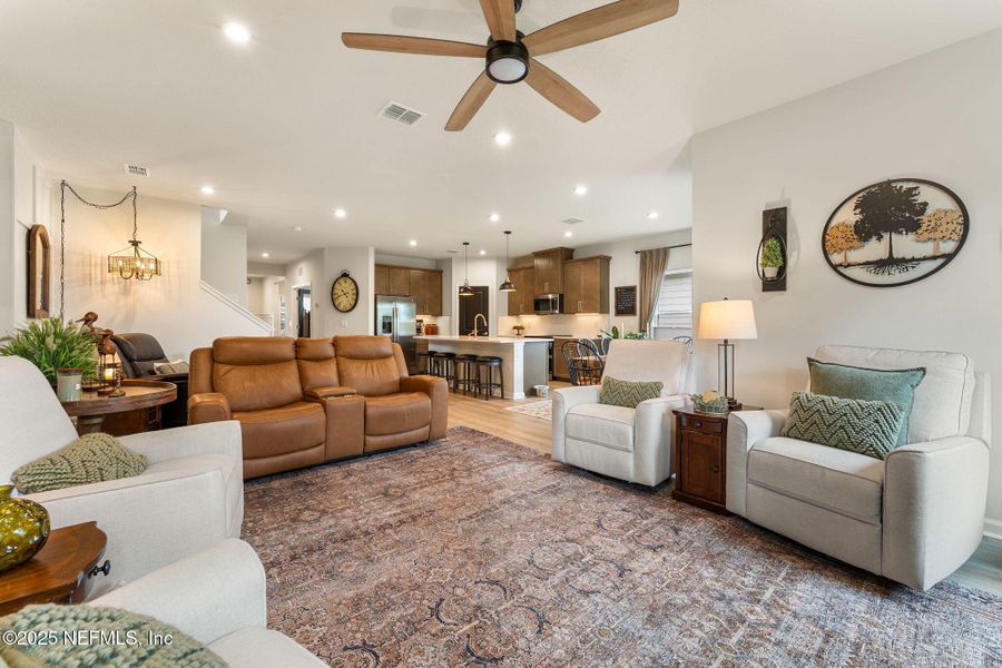 Furnished interior view inside a new home in Seminole Palms Single-Family Homes, Palm Coast (Image 61).