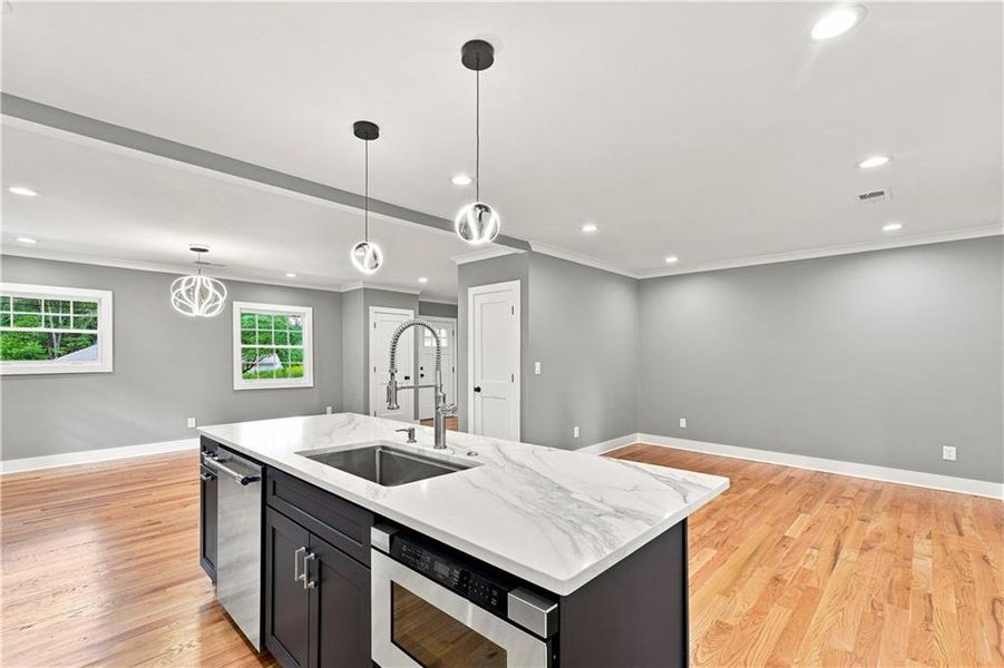 Furnished interior view inside a new home in , Atlanta (Image 11). Furnished interior view inside a new home in , Atlanta (Image 11).