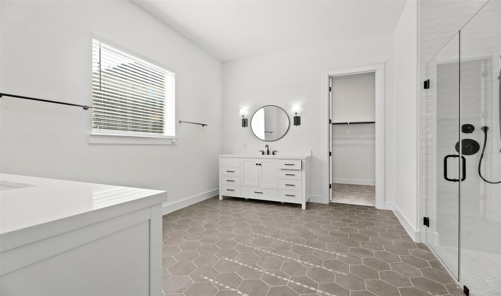 Spa-like primary bath (*Photo not of actual home and used for illustration purposes only.) Spa-like primary bath (*Photo not of actual home and used for illustration purposes only.)