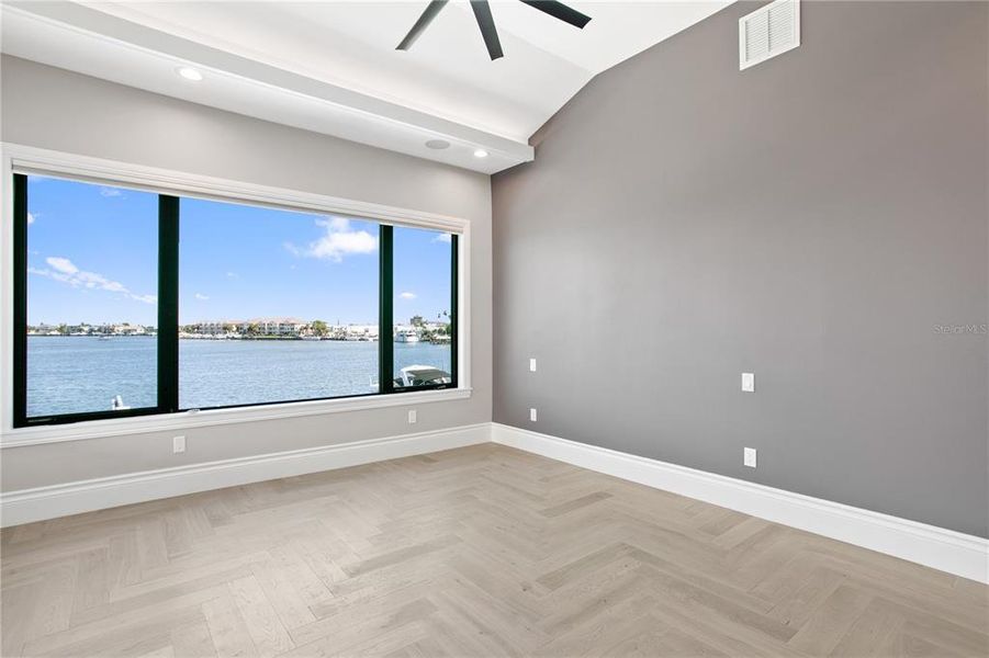 Primary Bedroom with expansive water views