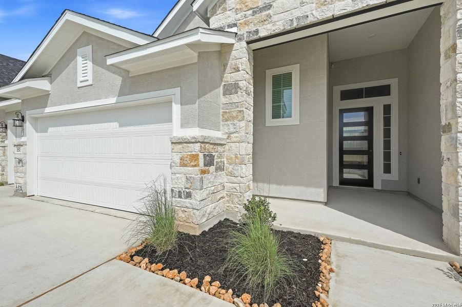 Exterior details and patio area of a home in The Reserve at Potranco Oaks, Castroville (Image 4). Exterior details and patio area of a home in The Reserve at Potranco Oaks, Castroville (Image 4).