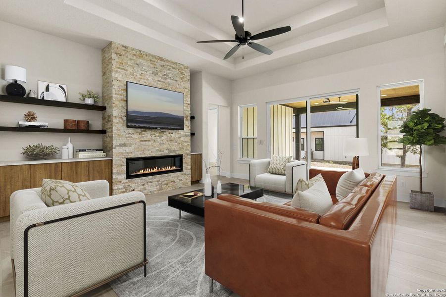 Furnished interior view inside a new home in , Wimberley (Image 4).