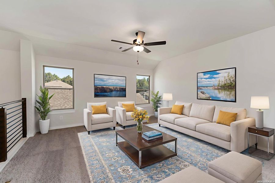 Furnished interior view inside a new home in Applewhite Meadows, San Antonio (Image 4). Furnished interior view inside a new home in Applewhite Meadows, San Antonio (Image 4).