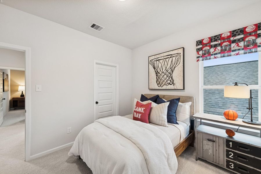 The Princeton II- Bedroom 4. Staged model home shown for illustration only; actual features, colors, and upgrades may vary.