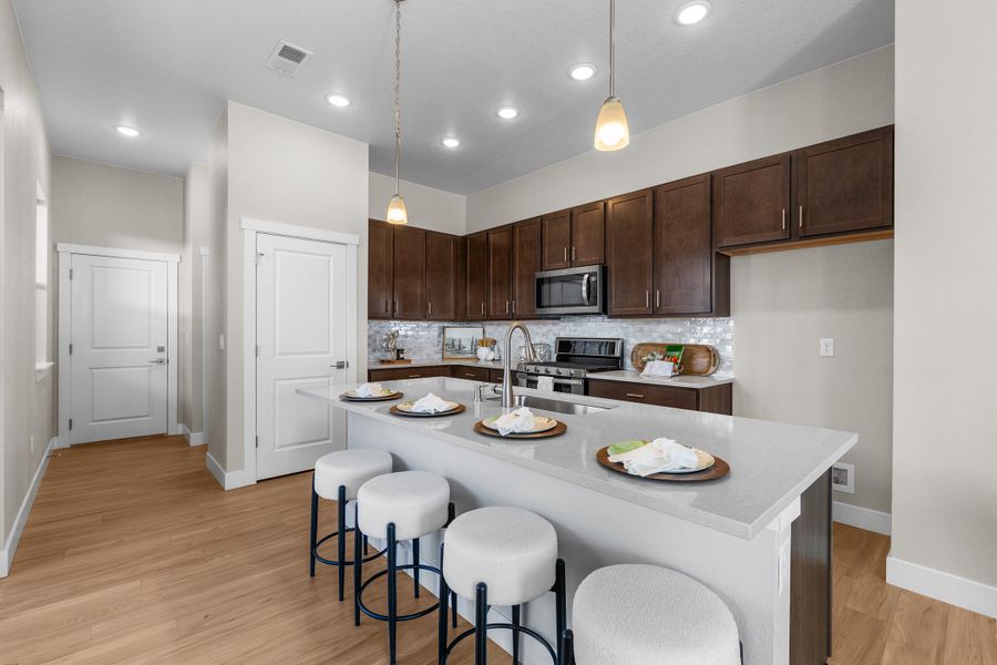 Furnished interior view inside a new home in Trailside on Harmony, Timnath (Image 43).