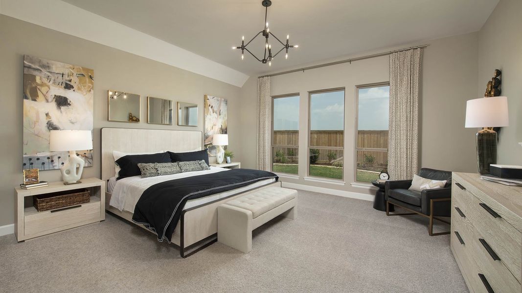 Furnished interior view inside a new home in Bridgeland, Cypress (Image 9).