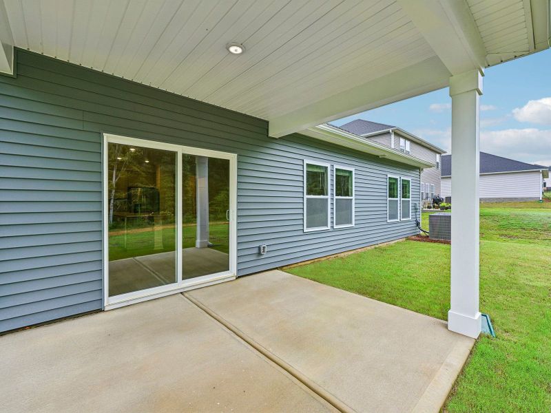 Exterior details and patio area of a home in Harper Landing, Stanley (Image 2). Exterior details and patio area of a home in Harper Landing, Stanley (Image 2).