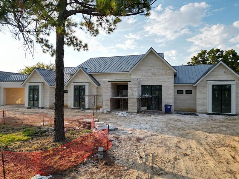 View of modern farmhouse