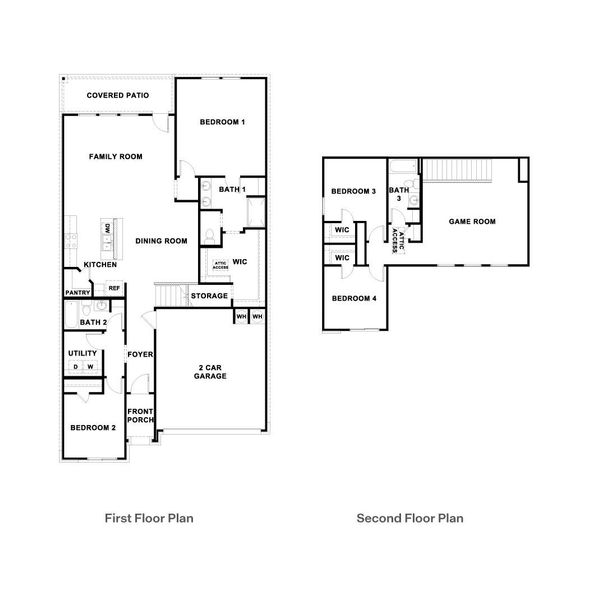 2D floor plan layout of this home in Trails at Wildhorse, Austin, TX (Image 2). 2D floor plan layout of this home in Trails at Wildhorse, Austin, TX (Image 2).