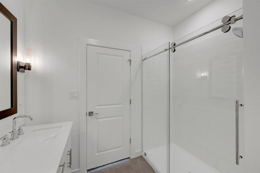 Serene primary bath with large shower