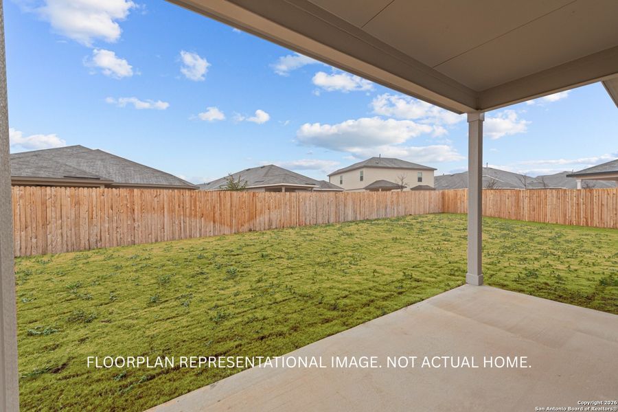 Exterior details and patio area of a home in Meadows at Clear Springs, New Braunfels (Image 3).