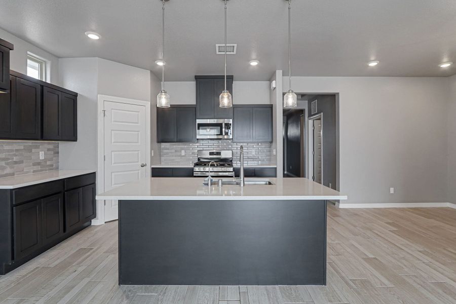 Furnished interior view inside a new home in Emerald Estates, Horizon City (Image 3).